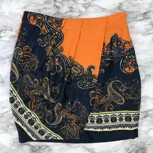 Holly and Whyte by Lindex Navy Paisley Skirt XS